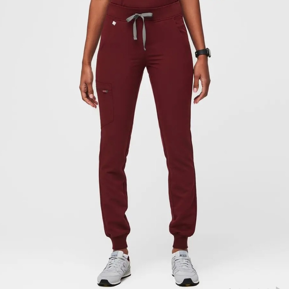 FIGS Burgundy Zamora Joggers